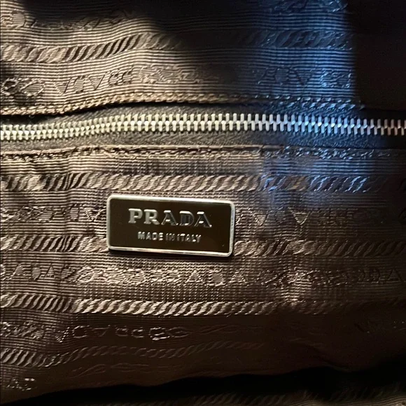 ๐ 1 hour sale. Prada, Tan & brown, leather trim and corners w/ canvas, wโฆ - Picture 8 of 16